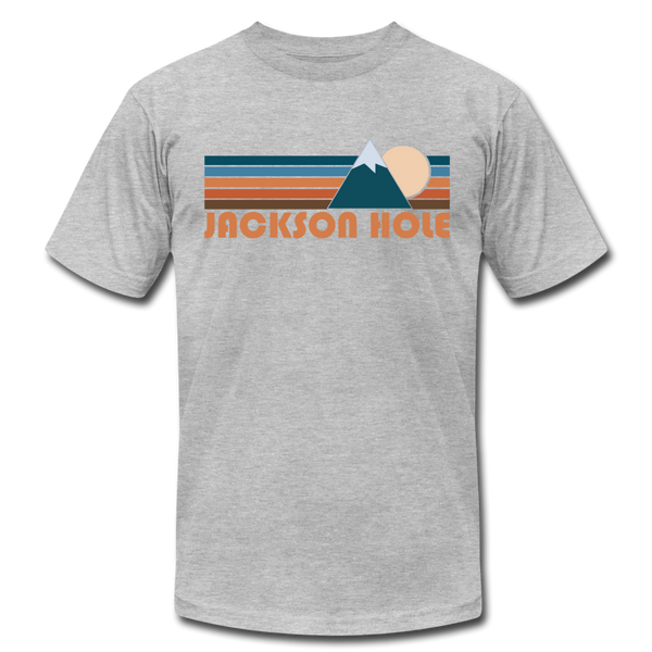 Jackson Hole, Wyoming T-Shirt - Retro Mountain Unisex Jackson Hole T Shirt - heather gray