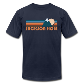 Jackson Hole, Wyoming T-Shirt - Retro Mountain Unisex Jackson Hole T Shirt - navy