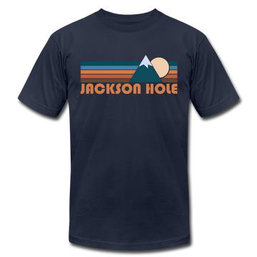 Jackson Hole, Wyoming T-Shirt - Retro Mountain Unisex Jackson Hole T Shirt - navy