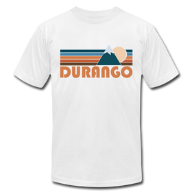 Durango, Colorado T-Shirt - Retro Mountain Unisex Durango T Shirt - white