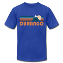 Durango, Colorado T-Shirt - Retro Mountain Unisex Durango T Shirt - royal blue