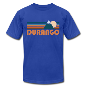Durango, Colorado T-Shirt - Retro Mountain Unisex Durango T Shirt - royal blue
