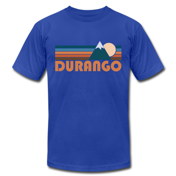 Durango, Colorado T-Shirt - Retro Mountain Unisex Durango T Shirt - royal blue