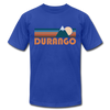 Durango, Colorado T-Shirt - Retro Mountain Unisex Durango T Shirt - royal blue