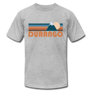 Durango, Colorado T-Shirt - Retro Mountain Unisex Durango T Shirt - heather gray