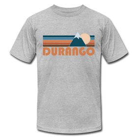Durango, Colorado T-Shirt - Retro Mountain Unisex Durango T Shirt - heather gray