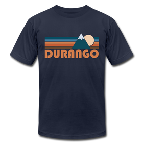 Durango, Colorado T-Shirt - Retro Mountain Unisex Durango T Shirt - navy