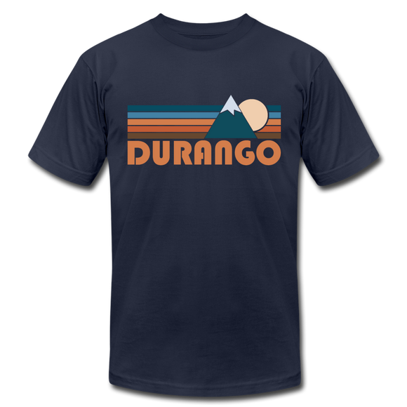 Durango, Colorado T-Shirt - Retro Mountain Unisex Durango T Shirt - navy
