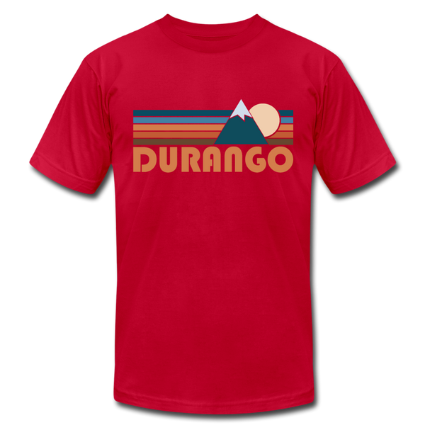 Durango, Colorado T-Shirt - Retro Mountain Unisex Durango T Shirt - red