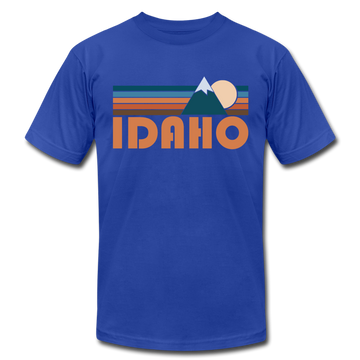 Idaho T-Shirt - Retro Mountain Unisex Idaho T Shirt - royal blue