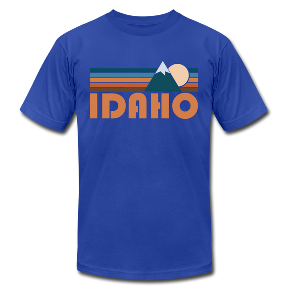 Idaho T-Shirt - Retro Mountain Unisex Idaho T Shirt - royal blue