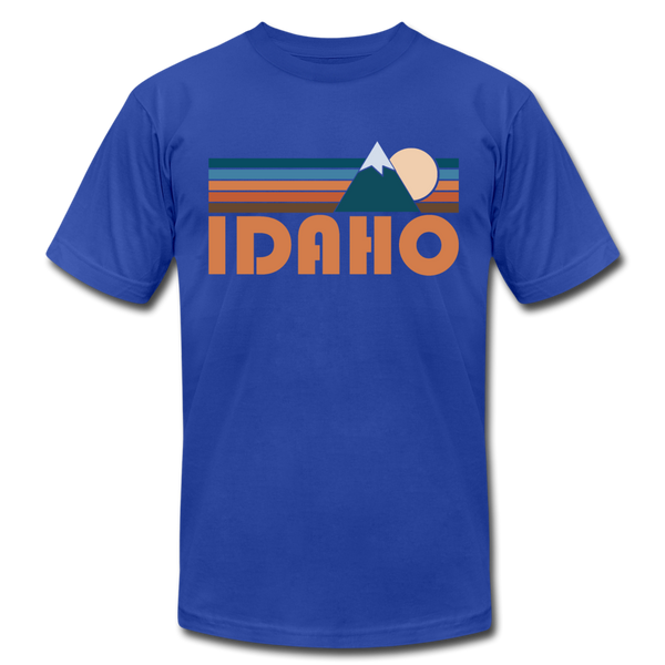 Idaho T-Shirt - Retro Mountain Unisex Idaho T Shirt - royal blue
