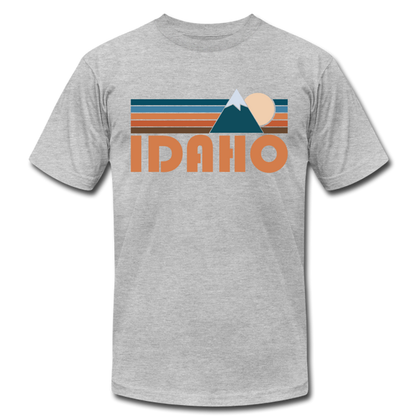 Idaho T-Shirt - Retro Mountain Unisex Idaho T Shirt - heather gray