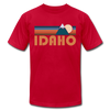 Idaho T-Shirt - Retro Mountain Unisex Idaho T Shirt - red