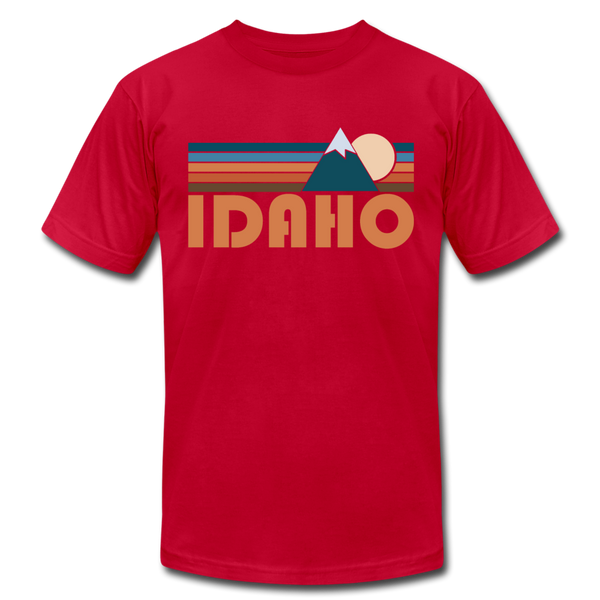 Idaho T-Shirt - Retro Mountain Unisex Idaho T Shirt - red