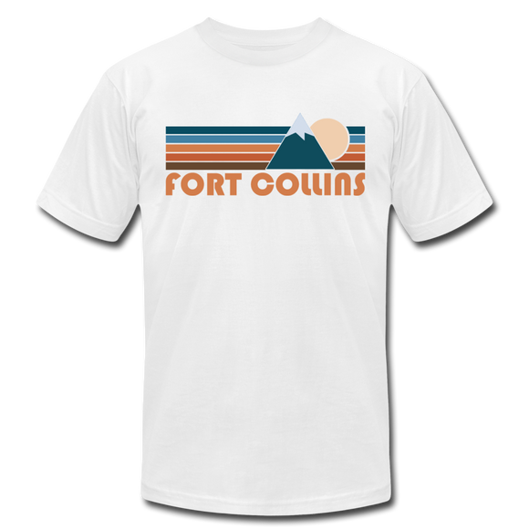 Fort Collins, Colorado T-Shirt - Retro Mountain Unisex Fort Collins T Shirt - white