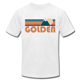 Golden, Colorado T-Shirt - Retro Mountain Unisex Golden T Shirt - white