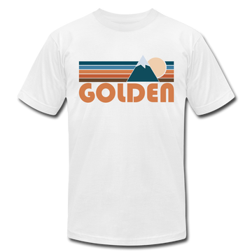 Golden, Colorado T-Shirt - Retro Mountain Unisex Golden T Shirt - white