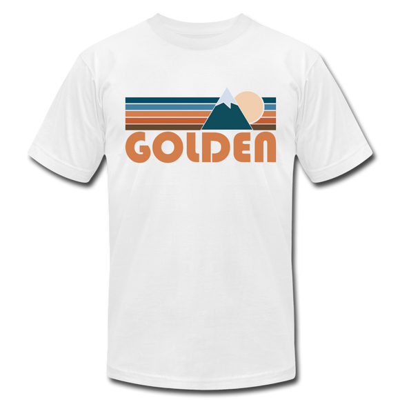 Golden, Colorado T-Shirt - Retro Mountain Unisex Golden T Shirt - white