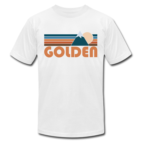 Golden, Colorado T-Shirt - Retro Mountain Unisex Golden T Shirt - white