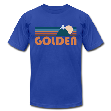 Golden, Colorado T-Shirt - Retro Mountain Unisex Golden T Shirt - royal blue