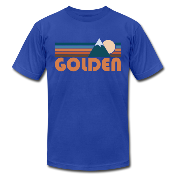 Golden, Colorado T-Shirt - Retro Mountain Unisex Golden T Shirt - royal blue