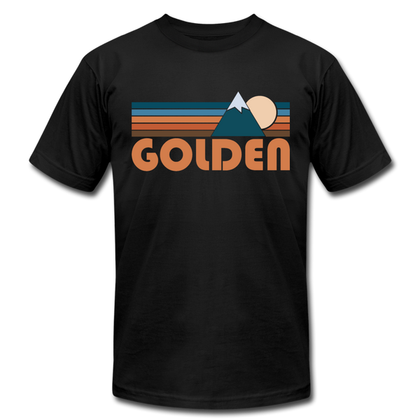 Golden, Colorado T-Shirt - Retro Mountain Unisex Golden T Shirt - black