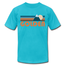 Golden, Colorado T-Shirt - Retro Mountain Unisex Golden T Shirt - turquoise