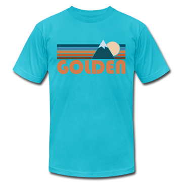 Golden, Colorado T-Shirt - Retro Mountain Unisex Golden T Shirt - turquoise