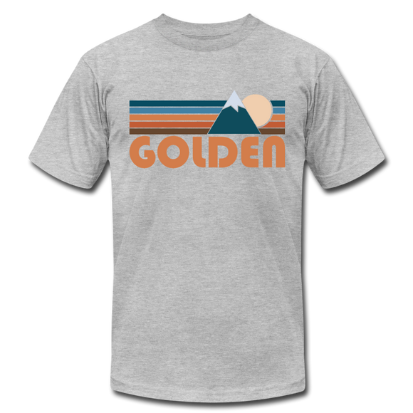 Golden, Colorado T-Shirt - Retro Mountain Unisex Golden T Shirt - heather gray