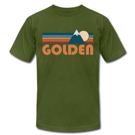 Golden, Colorado T-Shirt - Retro Mountain Unisex Golden T Shirt - olive