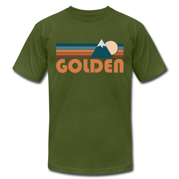 Golden, Colorado T-Shirt - Retro Mountain Unisex Golden T Shirt - olive