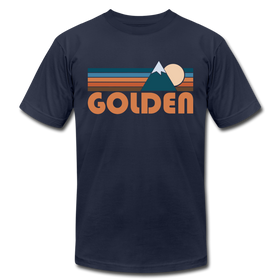 Golden, Colorado T-Shirt - Retro Mountain Unisex Golden T Shirt - navy