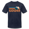 Golden, Colorado T-Shirt - Retro Mountain Unisex Golden T Shirt - navy
