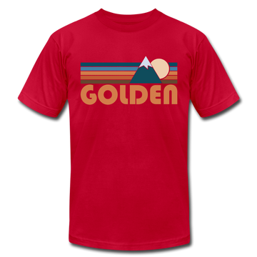 Golden, Colorado T-Shirt - Retro Mountain Unisex Golden T Shirt - red
