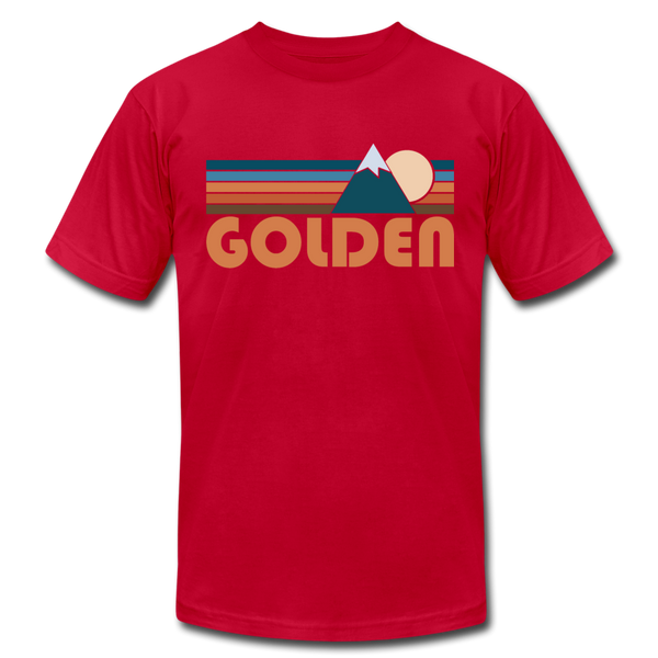 Golden, Colorado T-Shirt - Retro Mountain Unisex Golden T Shirt - red