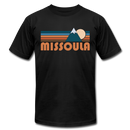 Missoula, Montana T-Shirt - Retro Mountain Unisex Missoula T Shirt - black