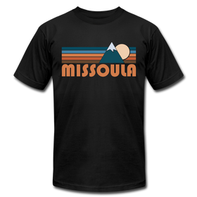 Missoula, Montana T-Shirt - Retro Mountain Unisex Missoula T Shirt - black