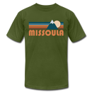 Missoula, Montana T-Shirt - Retro Mountain Unisex Missoula T Shirt - olive