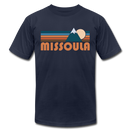 Missoula, Montana T-Shirt - Retro Mountain Unisex Missoula T Shirt - navy