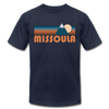 Missoula, Montana T-Shirt - Retro Mountain Unisex Missoula T Shirt - navy
