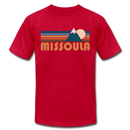 Missoula, Montana T-Shirt - Retro Mountain Unisex Missoula T Shirt - red