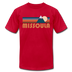 Missoula, Montana T-Shirt - Retro Mountain Unisex Missoula T Shirt - red