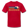 Missoula, Montana T-Shirt - Retro Mountain Unisex Missoula T Shirt - red