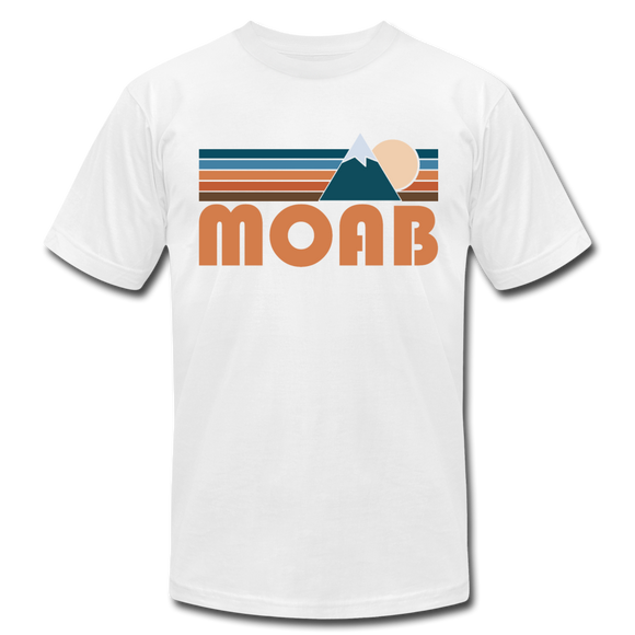 Moab, Utah T-Shirt - Retro Mountain Unisex Moab T Shirt - white