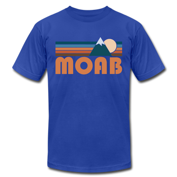 Moab, Utah T-Shirt - Retro Mountain Unisex Moab T Shirt - royal blue