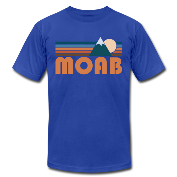Moab, Utah T-Shirt - Retro Mountain Unisex Moab T Shirt - royal blue