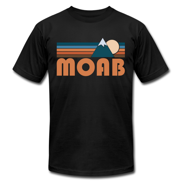 Moab, Utah T-Shirt - Retro Mountain Unisex Moab T Shirt - black