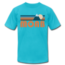 Moab, Utah T-Shirt - Retro Mountain Unisex Moab T Shirt - turquoise