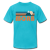 Moab, Utah T-Shirt - Retro Mountain Unisex Moab T Shirt - turquoise